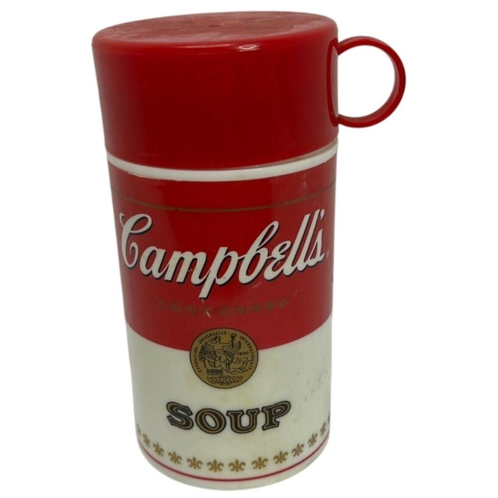 Vintage 1998 Campbell Soup Can-Tainer Thermos Jug For Soups On-The-Go